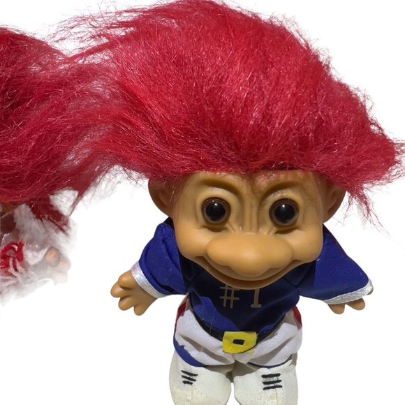VTG Russ 5” Cheerleader & Football Player Trolls Red Hair Dolls Toys Sports Tall - Picture 7 of 11